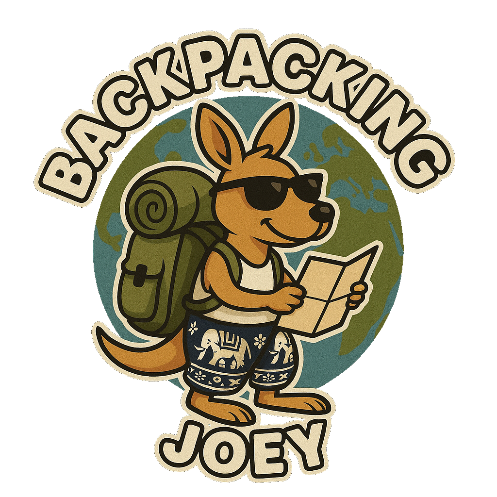 backpacking logo backpacking joey budget travel logo